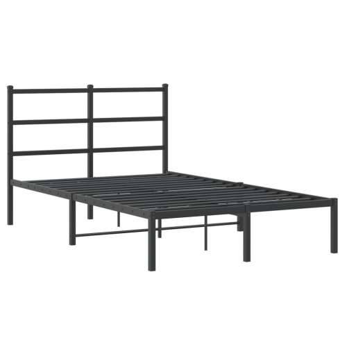 Metalni okvir za krevet s uzglavljem crni 120x190 cm - Crna 120 x 190 cm s uzglavljem Cijena