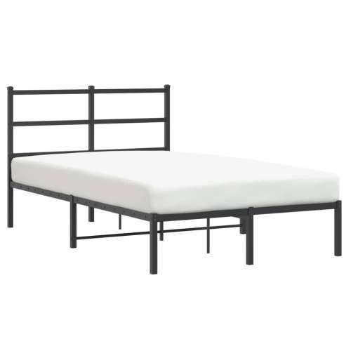 Metalni okvir za krevet s uzglavljem crni 120x190 cm - Crna 120 x 190 cm s uzglavljem Cijena