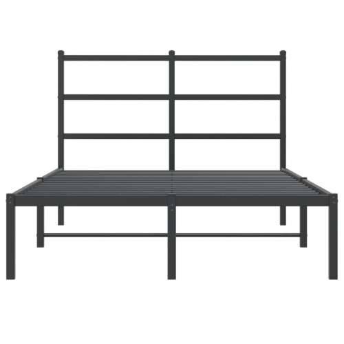Metalni okvir za krevet s uzglavljem crni 120x190 cm - Crna 120 x 190 cm s uzglavljem Cijena