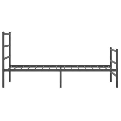 Metalni okvir kreveta s uzglavljem i podnožjem crni 90 x 200 cm - Crna 90 x 200 cm s uzglavljem i podnožjem Cijena