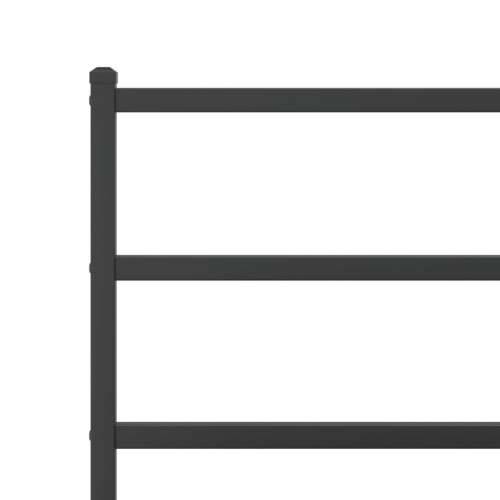 Metalni okvir kreveta s uzglavljem i podnožjem crni 90 x 200 cm - Crna 90 x 200 cm s uzglavljem i podnožjem Cijena