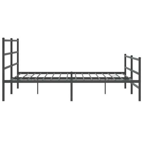 Metalni okvir kreveta s uzglavljem i podnožjem crni 183x213 cm - Crna 183 x 213 cm s uzglavljem i podnožjem Cijena