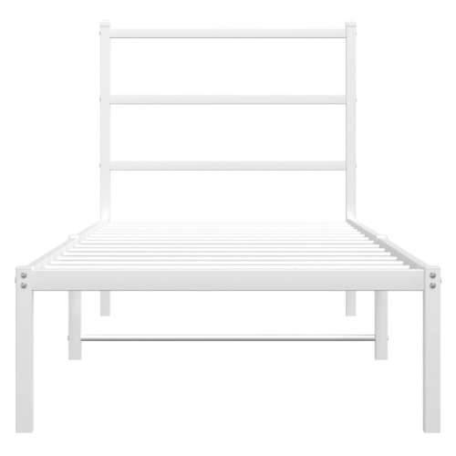Metalni okvir za krevet s uzglavljem bijeli 80x200 cm - Bijela 80 x 200 cm s uzglavljem Cijena