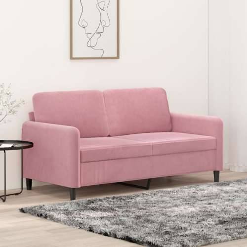 Dvosjed ružičasti 140 cm baršunasti - Ružičasta 140 cm Cijena