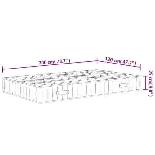 Madrac s džepičastim oprugama srednje čvrst 120x200 cm - 120 x 200 cm 1 Cijena
