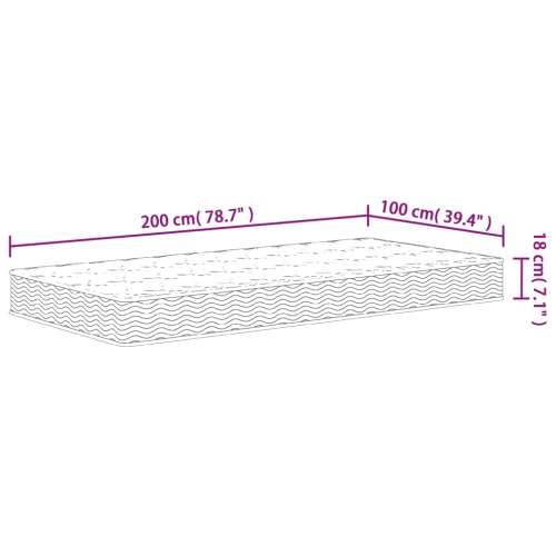 Madrac s oprugama bonnell srednji 100 x 200 cm - 100 x 200 cm 1 Cijena