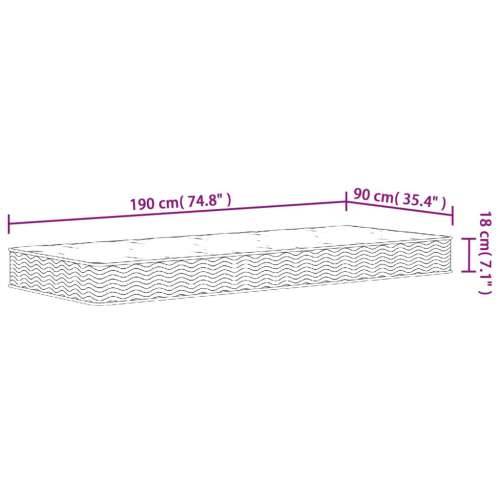 Madrac s oprugama bonnell srednji 90x190 cm bračni - 90 x 190 cm 1 Cijena