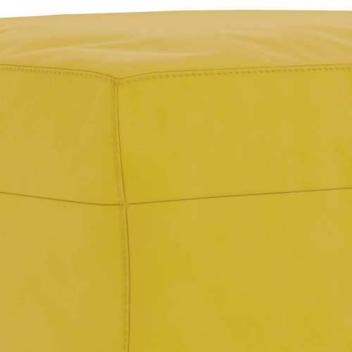 3-dijelni set sofa s jastucima žuti baršunasti - Žuta s jastucima i tabureom Cijena