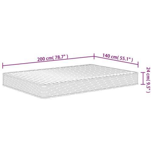 Madrac od pjene srednje mekani 140x200 cm - 140 x 200 cm 1 Cijena