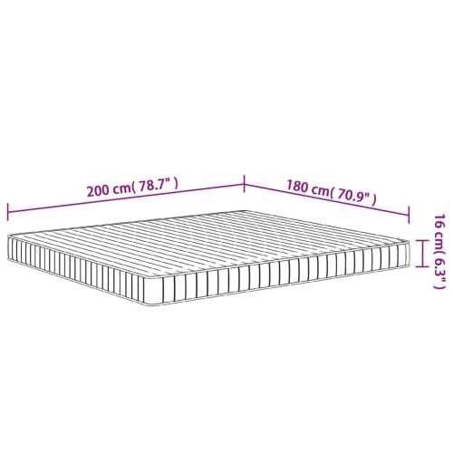 Madrac od pjene srednje mekani 180x200 cm - 180 x 200 cm 1 Cijena