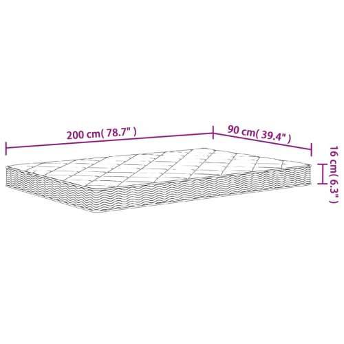 Madrac od pjene srednje mekani 90 x 200 cm - 90 x 200 cm 1 Cijena