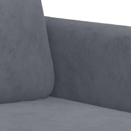 2-dijelni set sofa s jastucima tamnosivi baršunasti - Tamno siva s jastučićima Cijena