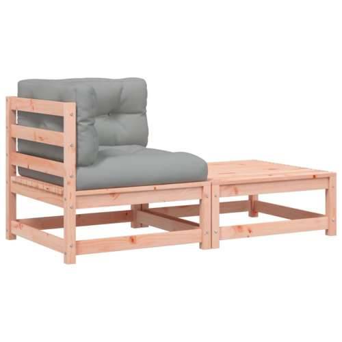 Kutna vrtna sofa s jastucima i tabureom - Prirodni douglas 1 kutna sofa Cijena