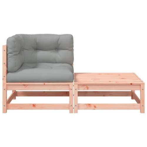 Kutna vrtna sofa s jastucima i tabureom - Prirodni douglas 1 kutna sofa Cijena