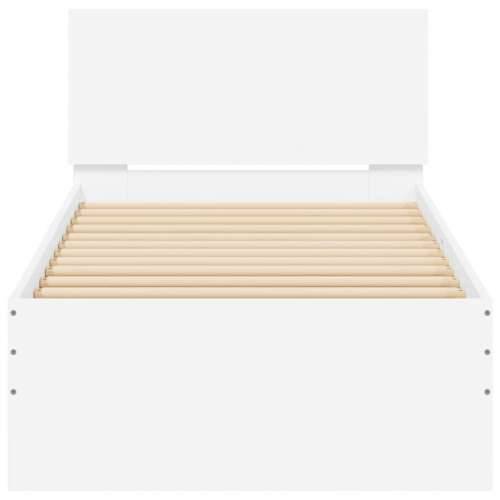 Okvir za krevet s uzglavljem i LED svjetlima bijeli 90x200 cm - Bijela 90 x 200 cm Cijena