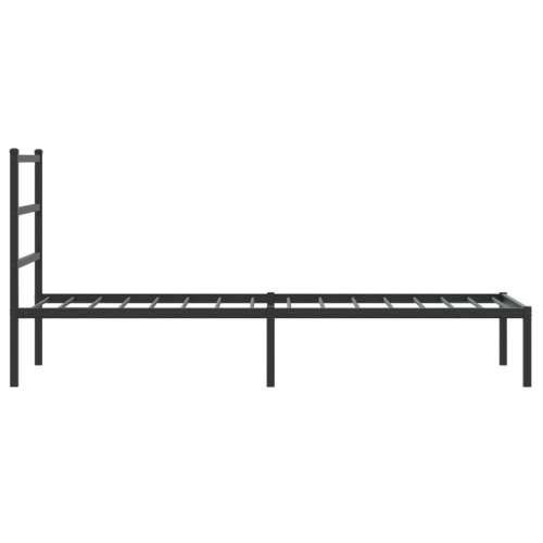Metalni okvir za krevet s uzglavljem crni 80x200 cm - Crna 80 x 200 cm s uzglavljem Cijena