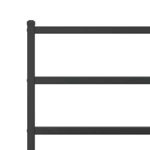 Metalni okvir za krevet s uzglavljem crni 80x200 cm - Crna 80 x 200 cm s uzglavljem Cijena