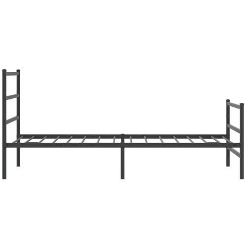 Metalni okvir kreveta s uzglavljem i podnožjem crni 100x190 cm Crna 100 x 190 cm s uzglavljem i podnožjem Cijena