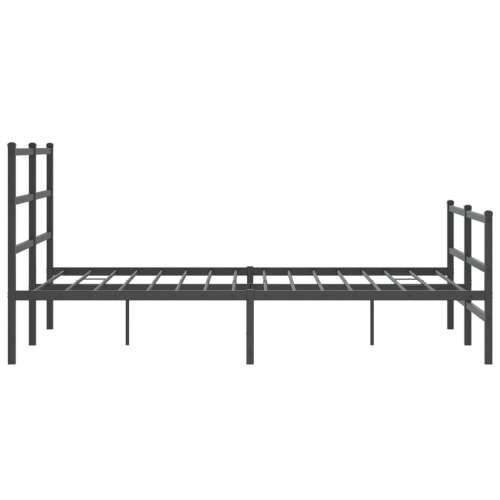 Metalni okvir kreveta s uzglavljem i podnožjem crni 135x190 cm Crna 135 x 190 cm s uzglavljem i podnožjem Cijena