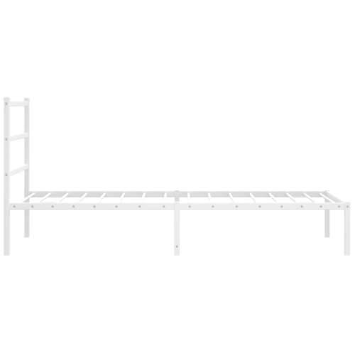 Metalni okvir za krevet s uzglavljem bijeli 107x203 cm - Bijela 107 x 203 cm s uzglavljem Cijena
