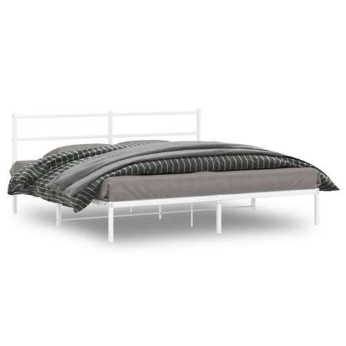 Metalni okvir za krevet s uzglavljem bijeli 183x213 cm Bijela 183 x 213 cm s uzglavljem Cijena