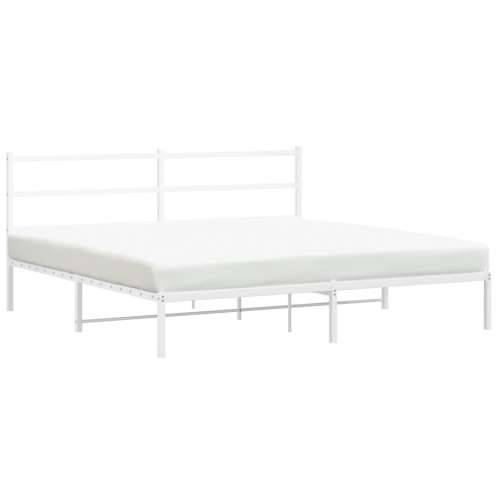 Metalni okvir za krevet s uzglavljem bijeli 183x213 cm Bijela 183 x 213 cm s uzglavljem Cijena