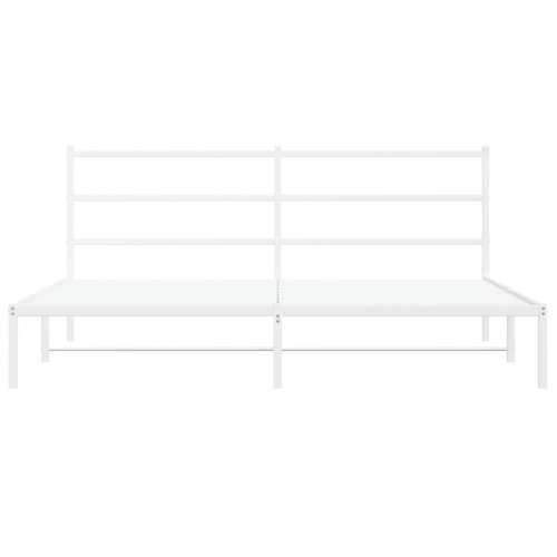Metalni okvir za krevet s uzglavljem bijeli 183x213 cm Bijela 183 x 213 cm s uzglavljem Cijena