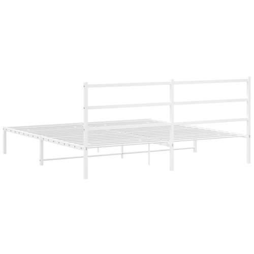 Metalni okvir za krevet s uzglavljem bijeli 183x213 cm Bijela 183 x 213 cm s uzglavljem Cijena
