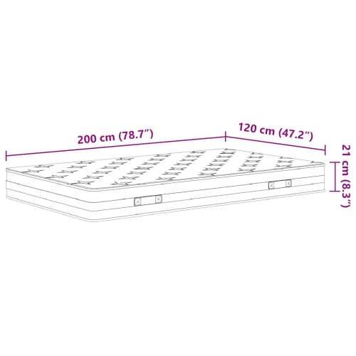 Madrac s oprugama bonnell srednji 120 x 200 cm - 120 x 200 cm 1 Cijena