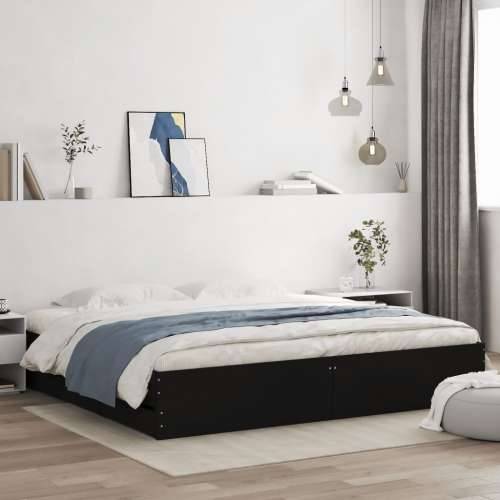Okvir za krevet s ladicama crni 180x200 cm konstruirano drvo - Crna 180 x 200 cm Cijena