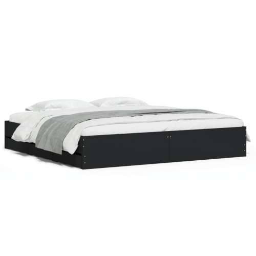 Okvir za krevet s ladicama crni 180x200 cm konstruirano drvo - Crna 180 x 200 cm Cijena