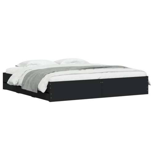 Okvir za krevet s ladicama crni 180x200 cm konstruirano drvo - Crna 180 x 200 cm Cijena