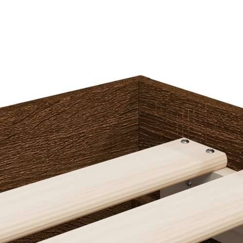 Okvir za krevet s uzglavljem smeđa boja hrasta 100x200cm drveni - Smeđi hrast 100 x 200 cm Cijena