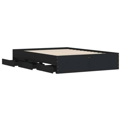 Okvir za krevet s ladicama crni 120x190 cm konstruirano drvo - Crna 120 x 190 cm Cijena