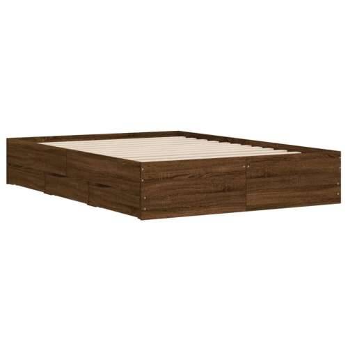 Okvir kreveta s ladicama boja smeđeg hrasta 120x190 cm - Smeđi hrast 120 x 190 cm Cijena