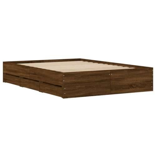 Okvir kreveta s ladicama boja smeđeg hrasta 120x190 cm - Smeđi hrast 120 x 190 cm Cijena