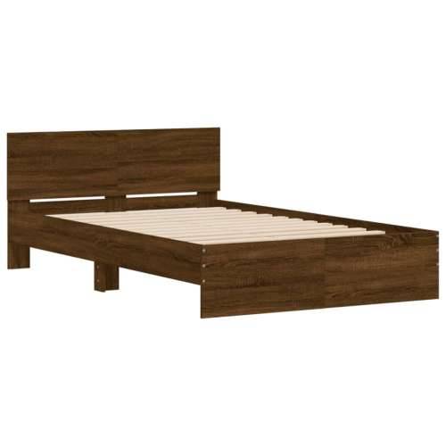 Okvir kreveta s uzglavljem boja hrasta 120x190 cm - Smeđi hrast 120 x 190 cm Cijena