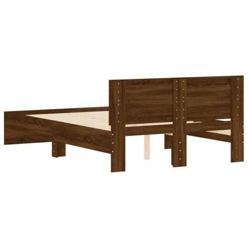 Okvir kreveta s uzglavljem boja hrasta 120x190 cm - Smeđi hrast 120 x 190 cm Cijena