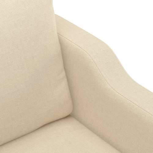 3-dijelni set sofa s jastucima krem od tkanine - Krema s jastučićima Cijena