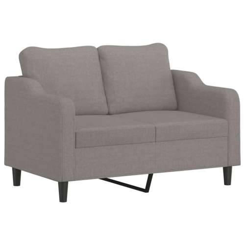 2-dijelni set sofa s jastucima smeđesivi od tkanine - Sivo-smeđa s jastučićima Cijena