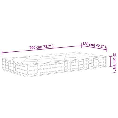 Madrac s džepičastim oprugama srednje čvrst 120x200 cm 120 x 200 cm 1 Cijena