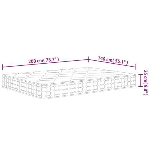 Madrac s džepičastim oprugama srednje čvrst 140 x 200 cm - 140 x 200 cm 1 Cijena