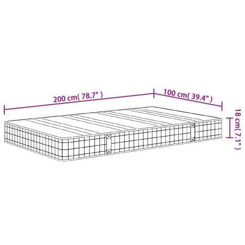 Madrac s oprugama bonnell srednji 100 x 200 cm - 100 x 200 cm 1 Cijena