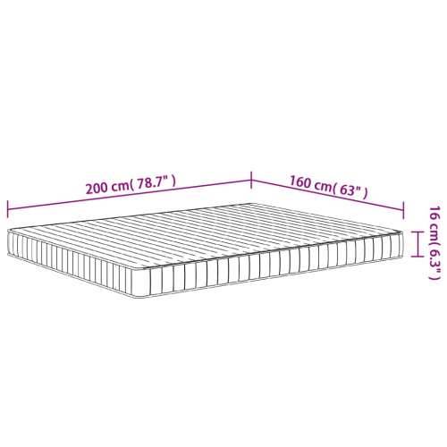 Madrac od pjene srednje mekani 160x200 cm - 160 x 200 cm 1 Cijena