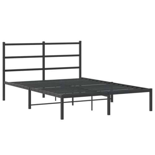 Metalni okvir za krevet s uzglavljem crni 135x190 cm - Crna 135 x 190 cm s uzglavljem Cijena