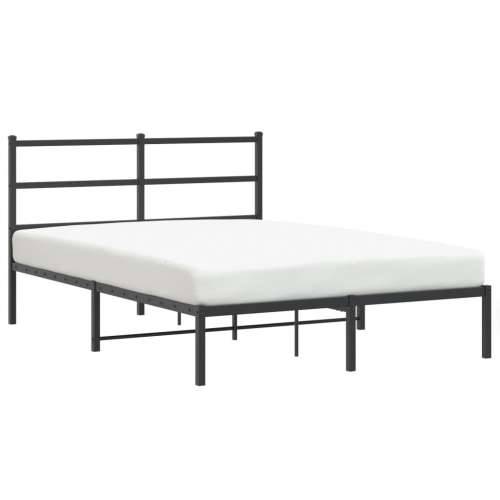 Metalni okvir za krevet s uzglavljem crni 135x190 cm - Crna 135 x 190 cm s uzglavljem Cijena