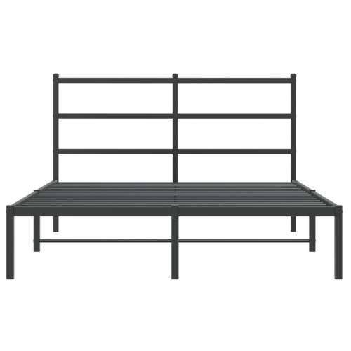 Metalni okvir za krevet s uzglavljem crni 140x200 cm - Crna 140 x 200 cm s uzglavljem Cijena