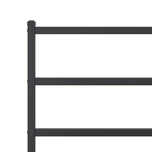 Metalni okvir za krevet s uzglavljem crni 140x200 cm - Crna 140 x 200 cm s uzglavljem Cijena