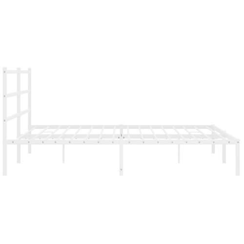 Metalni okvir za krevet s uzglavljem bijeli 193x203 cm - Bijela 193 x 203 cm s uzglavljem Cijena