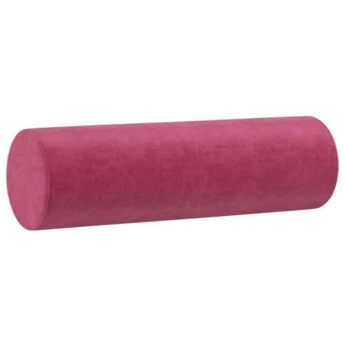 Dvosjed s ukrasnim jastucima boja vina 140 cm baršunasti - boja crnog vina 140 cm Cijena